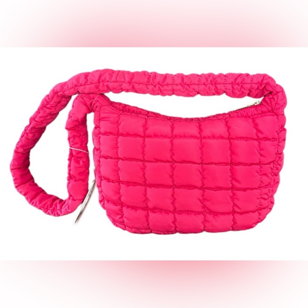 NEW Urban Expressions Bright Pink Puffer Shoulder Bag PRICE FIRM